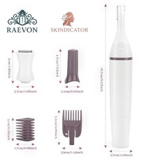RAEVON™ IPL Hair Removal Device & grooming set with SKINDICATOR™ Technology
