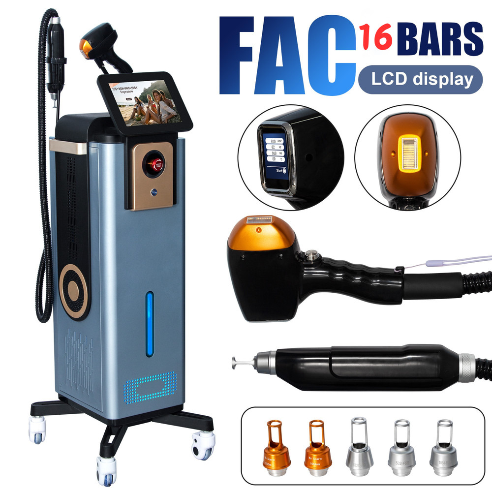16Bars 2-IN-1 Hair Removal+Tattoo Removal Diode Picosecond Machine Salon Beauty