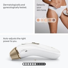 Braun Silk-expert Pro 5 IPL Hair Removal Device White Gold for Legs Arms Face