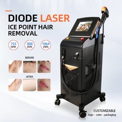 1000W handle Ice Titanium 755 808 1064 Painless Diode Laser Hair Removal Machine