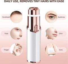 Facial Hair Removal for Women, Portable Lady Shaver, Rechargeable White