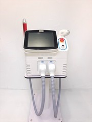 Dual Handpiece Skin Care Machine 4 Wavelength Ice Cooling Salon Beauty Massager