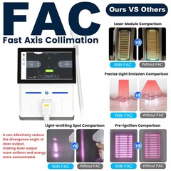 10 Bars 755/808/940/1064 Diode Laser Hair Removal Ice Cooling System Home/Salon