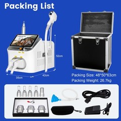 2 In 1 808nm Diode Laser Hair Removal & Pico Laser Tattoo removal Machine 16bar