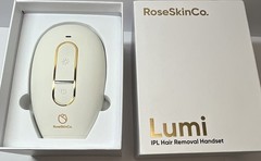 RoseSkinCo. Lumi IPL Hair Removal Device Handset, Corded Electric, White/Gold