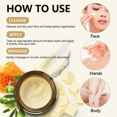Veakoo Beef Tallow for Skin, Organic Whipped 3.2 Ounce (Pack of 1), 1 Pcs