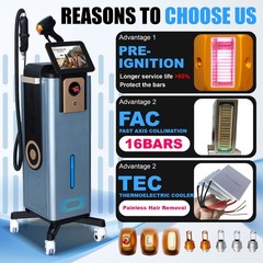 2IN1 4000W Diode Pico Laser Ice Painless Hair & Tattoo Removal Salon Machine