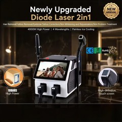 2IN1 808nm Diode Laser Hair Removal Pico NG YAG Laser Tattoo Beauty Machine