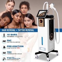 2IN1 4000W Diode Pico Laser Ice Painless Hair & Tattoo Removal Salon Machine