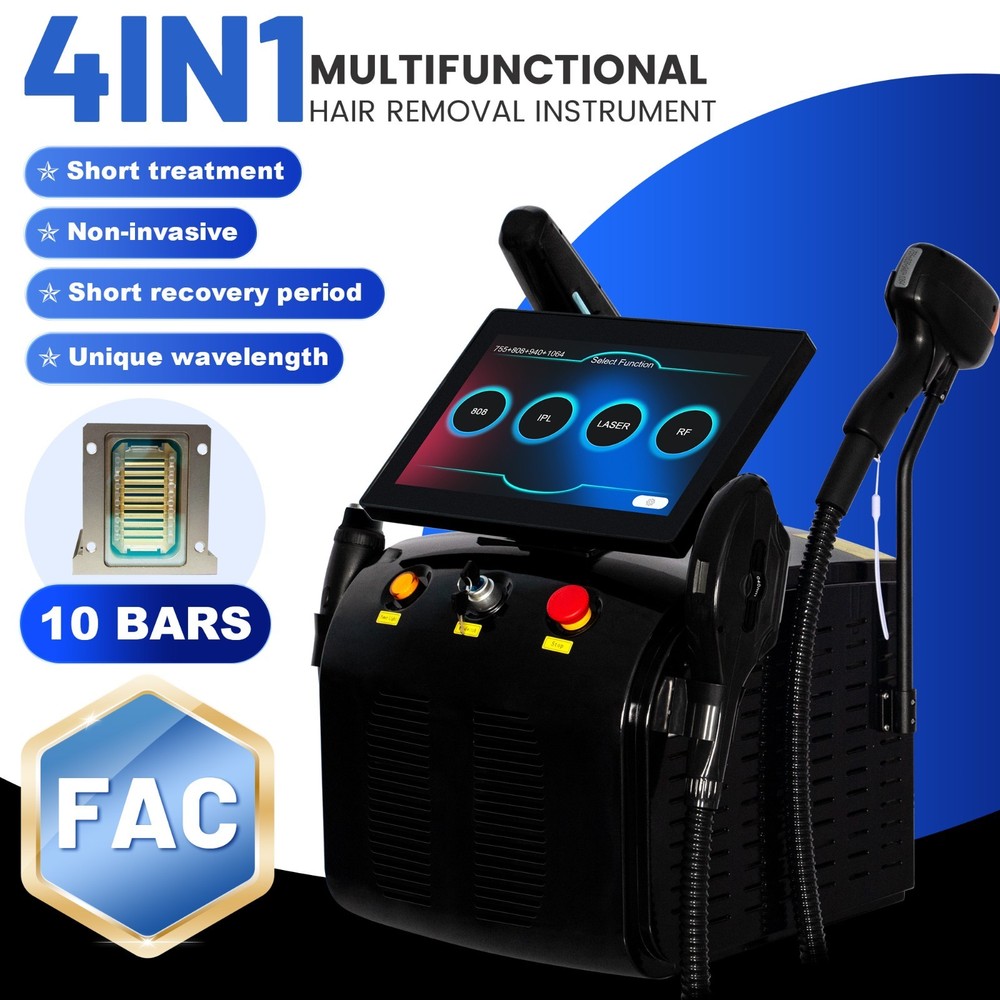 4-in-1 Diode Laser Pico IPL RF Hair Removal Skin Rejuvenation Tattoo Removal