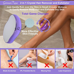 Crystal Hair Eraser,Natural Crystal Hair Remover,Reusable Painless Nano Glass Ha