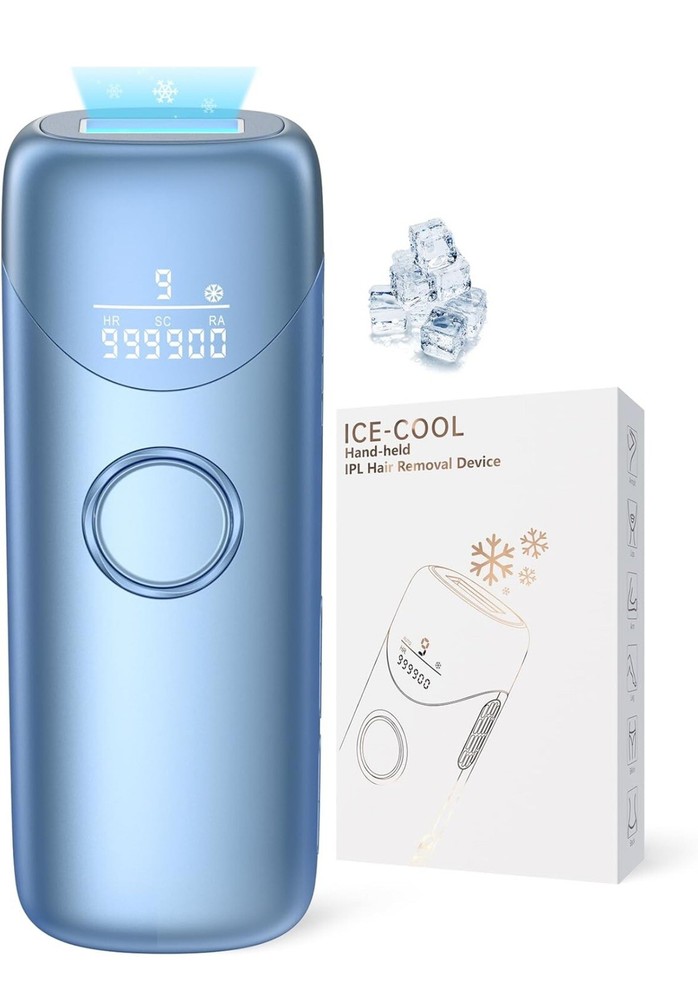 IPL Laser Hair Removal Device, Ice-Cooling Painless Hair Remover For Women,Men