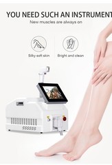 3500W diode laser, 755/808/1064nm wavelength, painless hair removal.