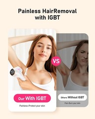Hair Removal Laser IPL Permanent Epilator Body Painless Device Skin Flashes Leg