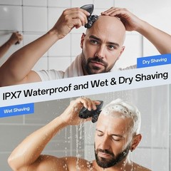 Weqoee Shavers For Bald Men Body Shavers For Men Cordless Rechargeable Wet/Dry