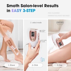 Laser Hair Removal Device for Women & Men, At-home IPL White Rose Gold