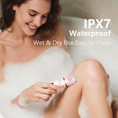 Hair Removal Epilators Bikini Trimmer for Women, Painless Waterproof Pink