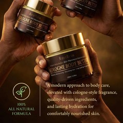 Cologne-Inspired Body Butter for Men – New Formula 4.06 Ounce (Pack of 1)