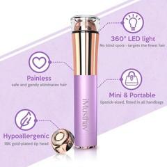 Portable Facial Hair Remover for Women – Painless, Fast & Mini, Amethyst