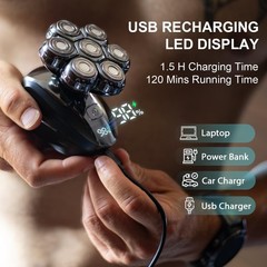 Head Shavers for Bald Men: Upgraded Detachable Head Shaver – IPX7 Waterproof Wet
