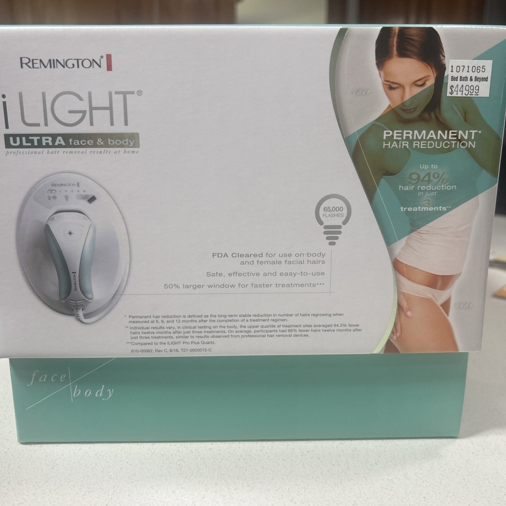Remington IPL6500 iLight Ultra Face Body At-Home IPL Hair Removal System