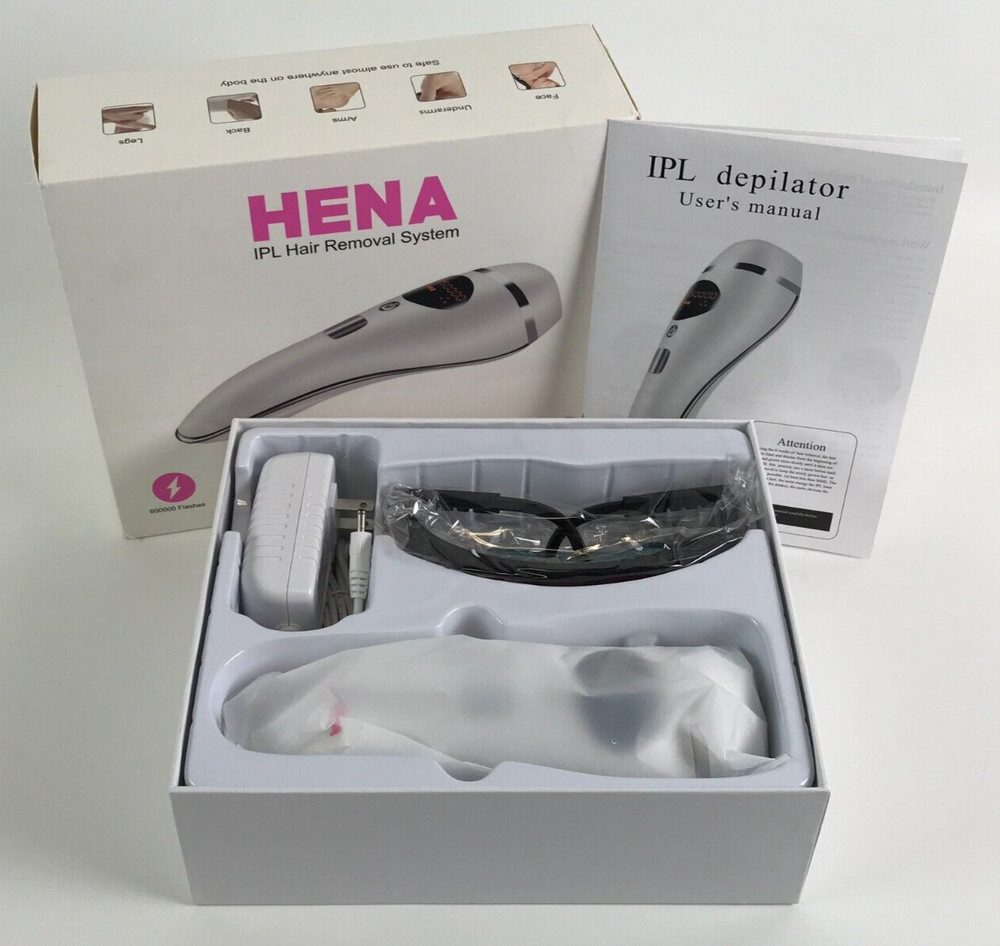 Hena IPL Hair Removal System (600,000 Flashes) OPEN BOX – UNUSED