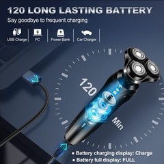Handsomeface Electric Razor For Men Mens Rotary Shavers Waterproof Wet And Dry