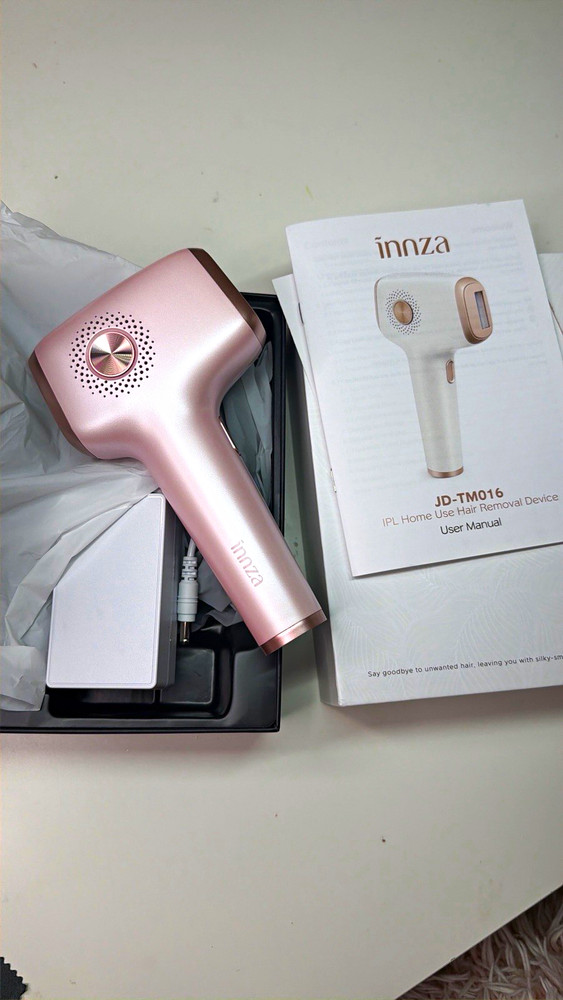 Innza IPL Ice Cooling Hair Removal Device JD-TM016 Pink w/ Sunglasses Corded