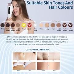 Permanent Hair Removal, CNV IPL Laser Hair Removal for Women/Men, at-Home Use