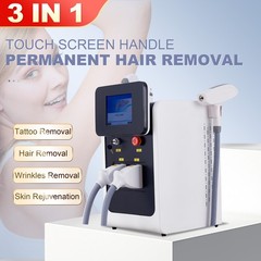 3-in-1 OPT beauty device, laser hair removal, tattoo removal, skin rejuvenation.