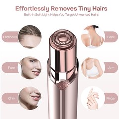Facial Hair Removal for Women, Rechargeable Painless Gold, Gold