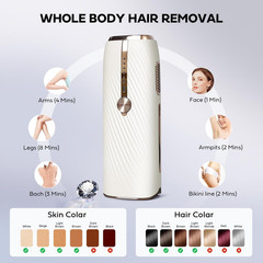 EUARNE Laser Hair Removal for Women and Man, IPL Middle, Ivory