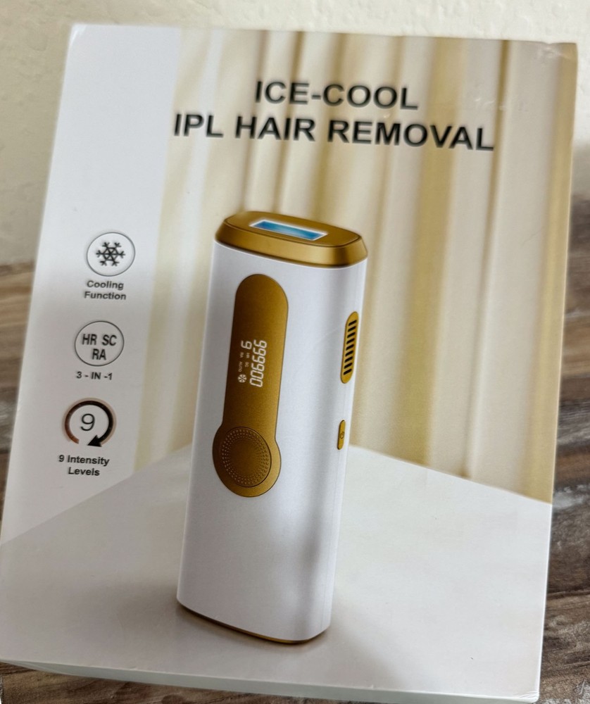 Ice-Cool IPL Hair Removal Device | 3-in-1 | Cooling Function | 9 Intensity Level