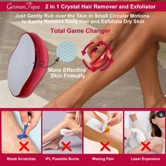 Crystal Hair Eraser,Natural Crystal Hair Remover,Reusable Painless Nano Glass Ha