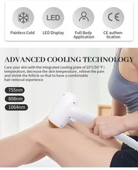 755nm 808nm 1064nm Diode Laser Hair Removal Machine Professional
