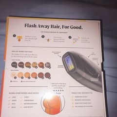 nood The Flasher 2.0 IPL Hair Removal Device Black FDA-Cleared 300K 7-Setting
