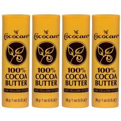 Cococare 100% Cocoa Butter Stick (4 Pack) 1 Ounce (Pack of 4)