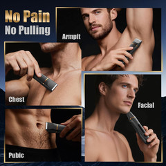 Electric Body Shaver for Men Black 2 in 1 Waterproof Grooming Trimmer