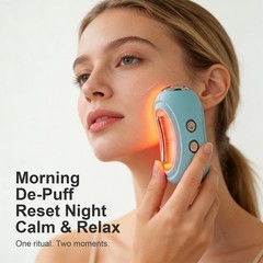 Face Massager Tool with Red Light Therapy for Face, Jade＆Rose Quartz Micr