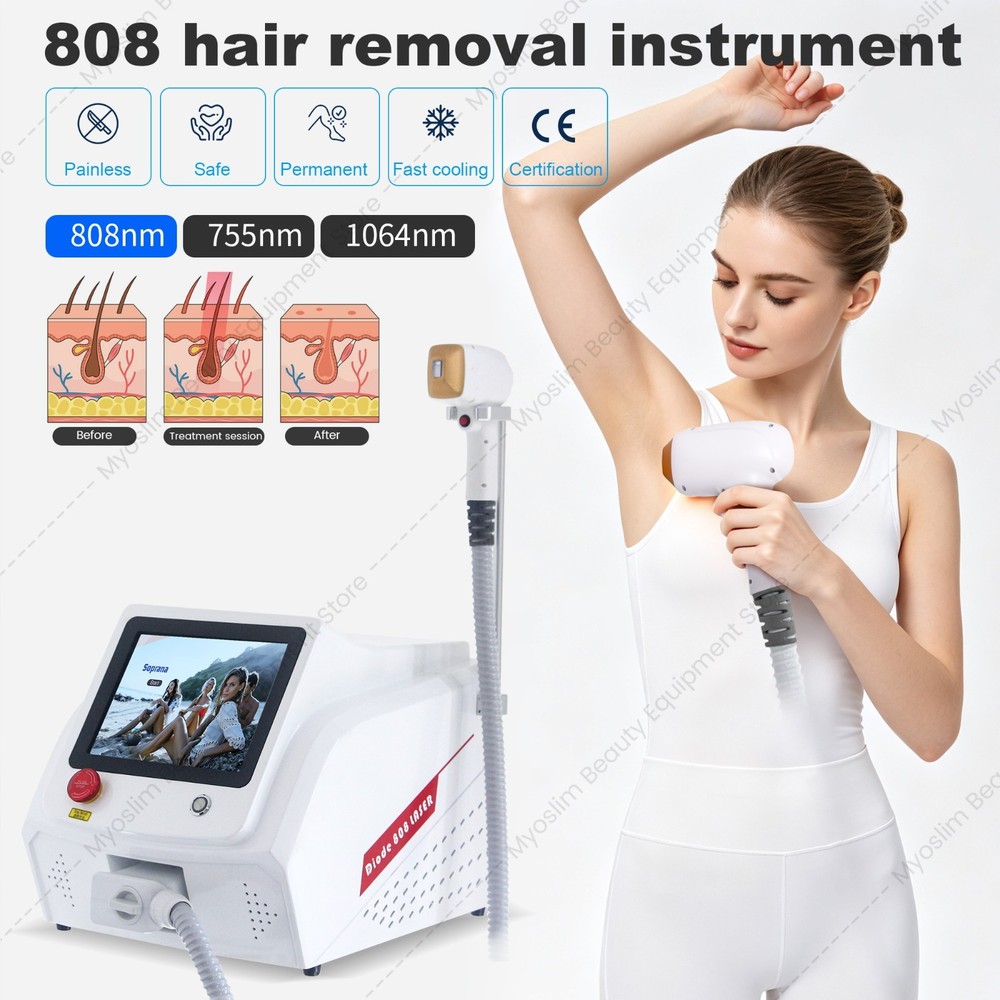 755nm 808nm 1064nm Diode Laser Hair Removal Machine Professional