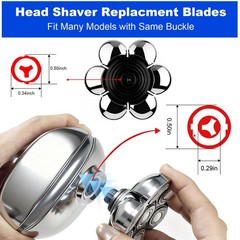 7 Head Shaver Replacement Head Shavers for Bald Men for Most Brand Men Foil Shav