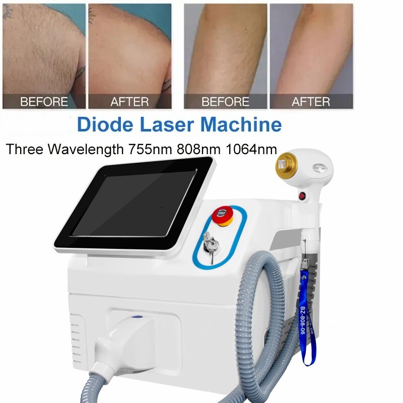 755nm/808nm/1064nm Hair Removal Diode Laser Machine Permanent Painless Beauty