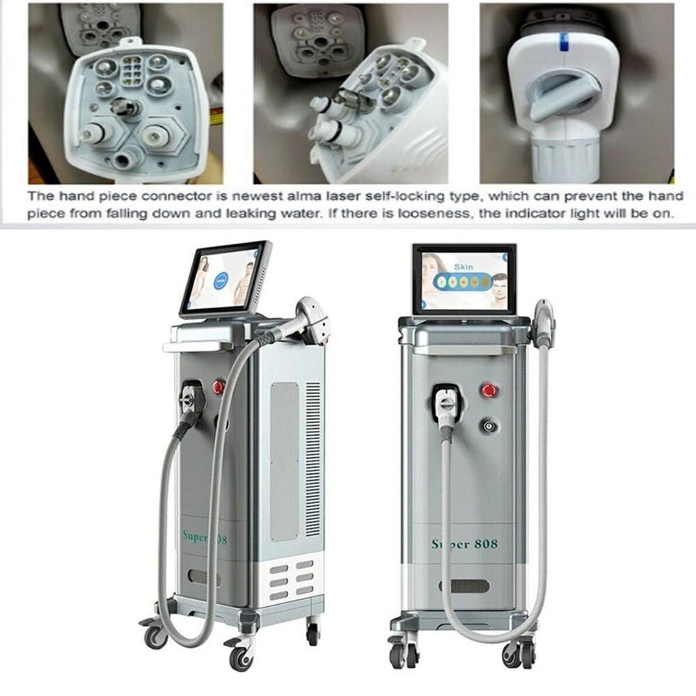 Diode 808nm Laser Hair Removal Machine For Skin Rejuvenation Wind+water+TEC