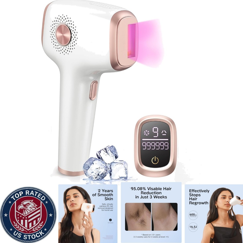 Advanced IPL Hair Removal with Ice Cooling – 9 Energy Levels for Perfect Comfort