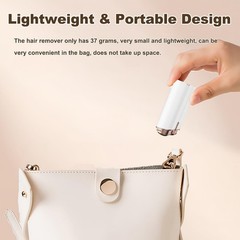 Painless Women’s Facial Hair Remover, LED Light, USB Rechargeable, Dual-Blade Ra