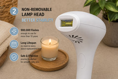IPL Laser Hair Removal Device 900000 Flashes Ice Cooling 8 Level Epilator