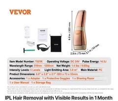 VEVOR IPL At Home Hair Removal 5 Level Sapphire Ice Cooling System Smart Sensing