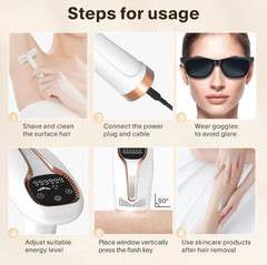 IPL Hair Removal Device for Women Laser Permanent Body Epilator 999,999 Flashes