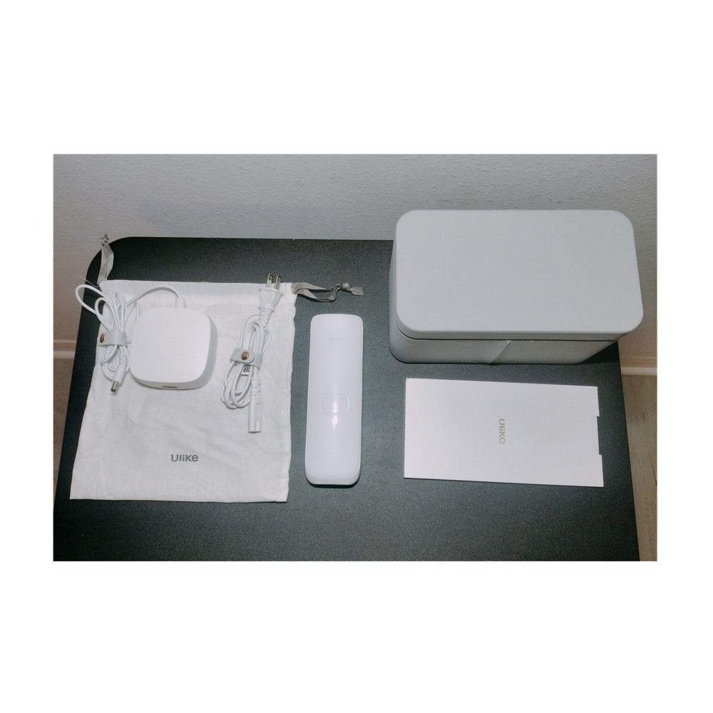 Ulike IPL Hair Removal Device Kit w/ Power Adapter, Case & Pouch, White