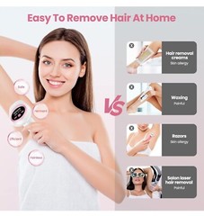 Laser Hair Removal for Women and Men, IPL Hair Removal Flashes Permanent Silky